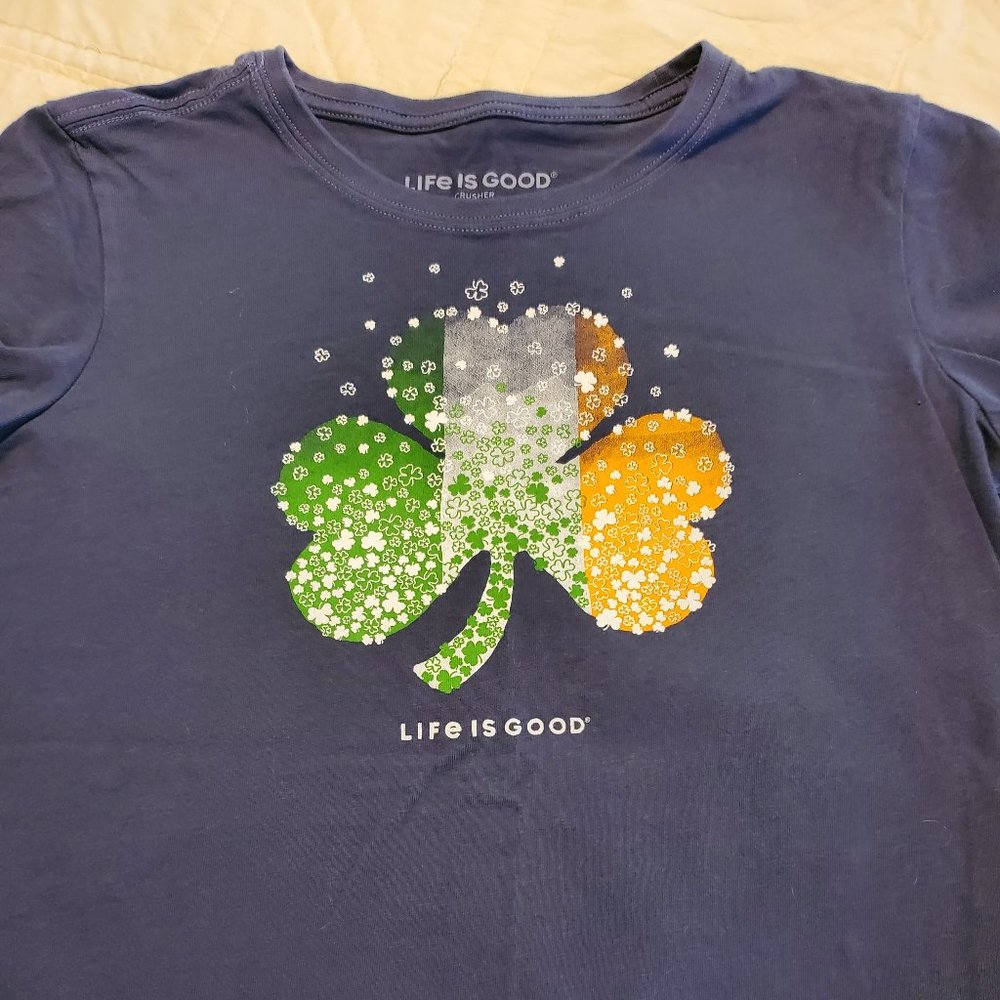 NWOT St Patrick's day tee, life is good